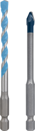 EXPERT HEX-9 Hard Ceramic and HEX-9 Multi Construction Set, 6 mm, 2 pcs Bosch HEX-9 Hard Ceramic and Multi Construction drill bits, 6 mm.