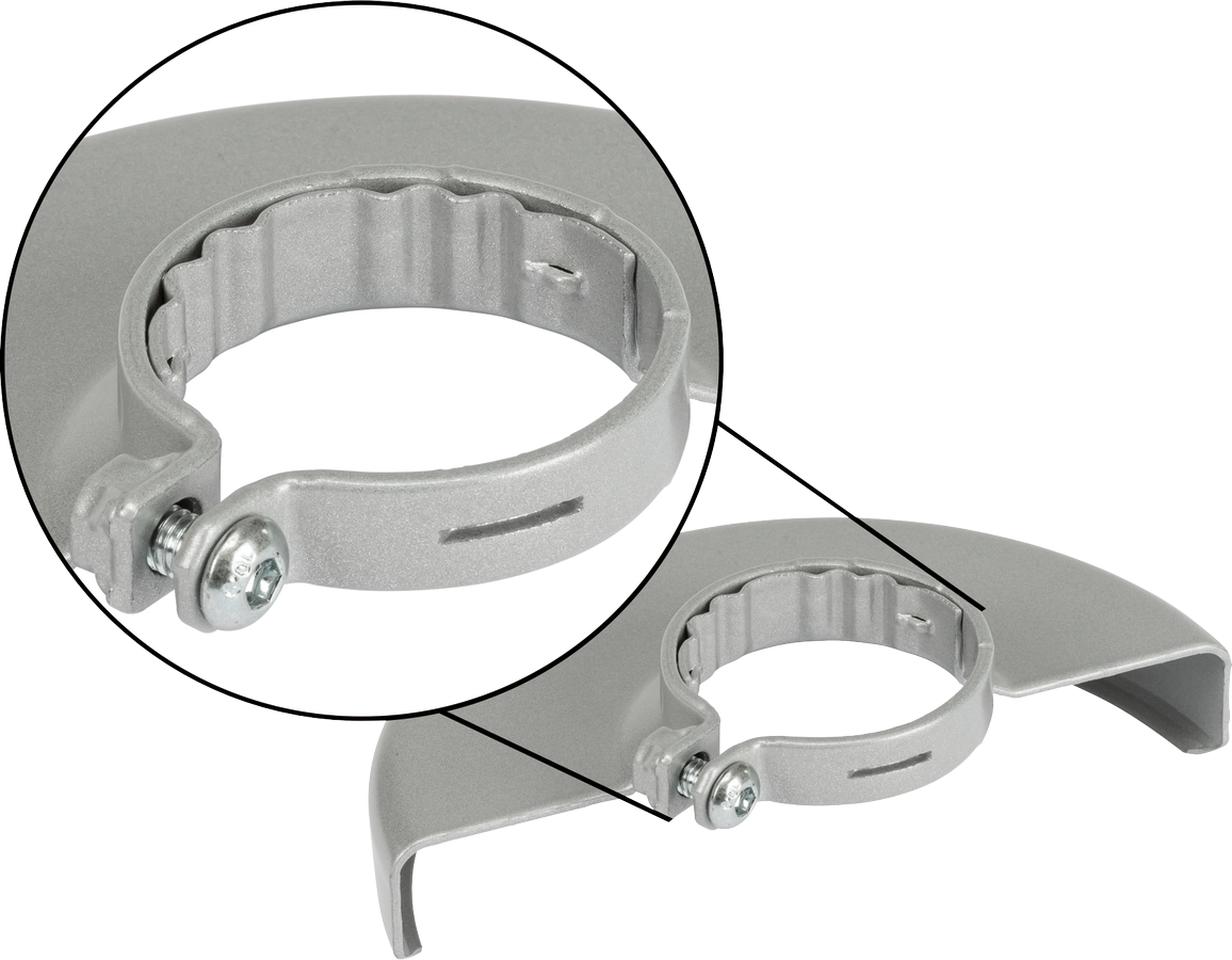 Bosch protective guard for grinding 125 mm diameter.