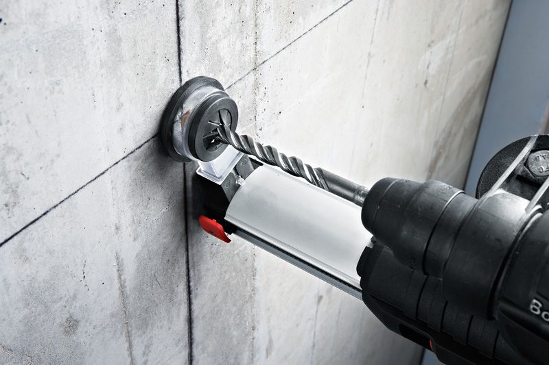 Bosch GBH 2-23 REA dust extraction hammer drilling concrete.