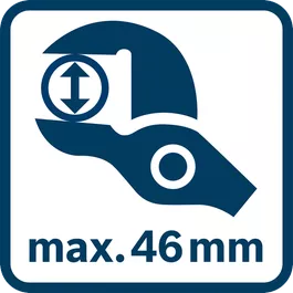 Max. Capacity for Pipes with water pump plier 46mm