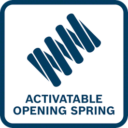 Activatable opening spring for repetitive cuts