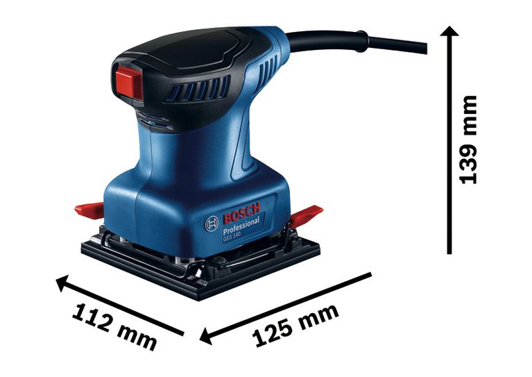 Bosch GSS 140 orbital sander with compact design.