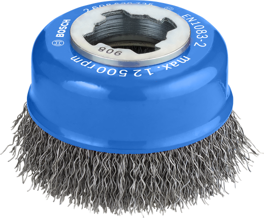 PRO Metal clean X-Lock Cup Brush, 75 x 0.3 mm Bosch PRO Metal clean X-Lock Cup Brush, 75mm wire.