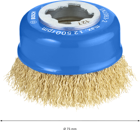 PRO Metal clean Cup Brush, 75 x 0.30 mm, X-Lock Bosch PRO Metal clean Cup Brush 75 mm X-LOCK.