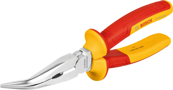 VDE Long Nose Pliers bent 40° 200mm VDE Long Nose Pliers bent 40° 200mm
