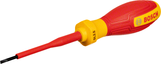 Bosch VDE SL2.5 insulated screwdriver for electrical work.