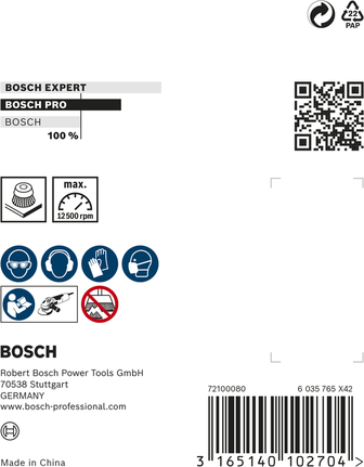 PRO Metal clean Cup Brush, 75 x 0.3 mm, Thread Bosch PRO Metal clean cup brush 75 x 0.3 mm.