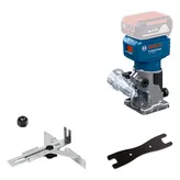 Bosch GLF 18V-8 cordless laminate trimmer set.