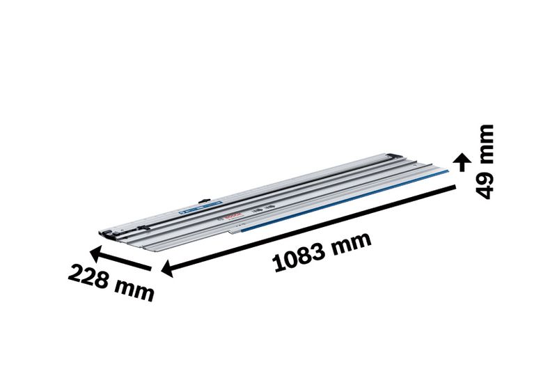 Bosch FSN 740 X guide rail system accessory, 1083 mm length.