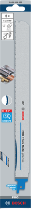 PRO Thick Metal precise S1237HBF Blade, 1.1 x 25 x 300 mm, 5 pcs Bosch S1237HBF PRO Thick Metal 300 mm saw blades 5 pcs.