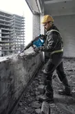 Bosch GBH 6-42 rotary hammer breaking concrete.