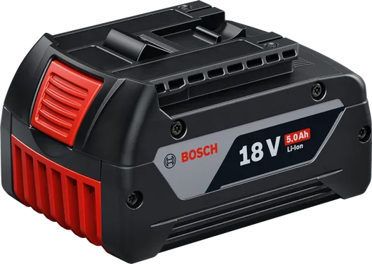 Bosch 18V 5.0Ah lithium-ion battery pack.