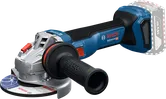 Bosch GWS 18V-11 cordless angle grinder with side handle.
