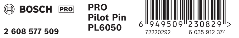 Pilot Pin for PRO Metal TCT Annular Cutter, 6 x 106 mm Bosch PRO Pilot Pin PL6050.