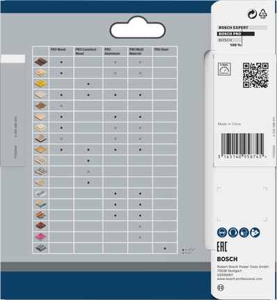 PRO Multi Material cordless Circular Saw Blade, 85 x 1.5 x 15 mm Bosch PRO Multi Material Circular Saw Blade 85 mm for cordless saws.