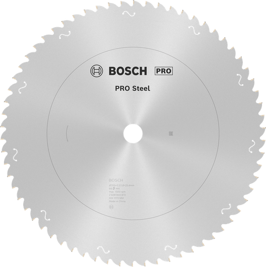 Bosch PRO Steel Circular Saw Blade T66 for metal cutting.