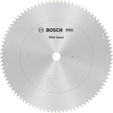 PRO Steel Circular Saw Blade, Corded, 355 x 2.2 x 25.4 mm, T90 Bosch PRO Steel circular saw blade 355mm T90 HLTCG.