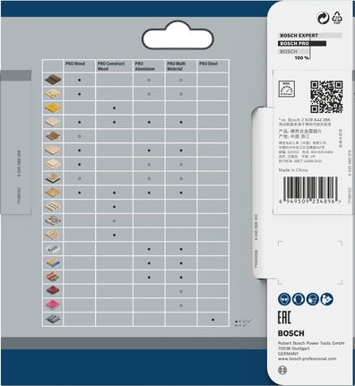 PRO Wood Circular Saw Blade, 85 x 1.1 x 15 mm, T20 Bosch PRO Wood circular saw blade 85 x 1.1 x 15 mm T20.