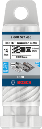 PRO Metal TCT Annular Cutter, 14 x 50 x 93 mm PRO Metal TCT Annular Cutter, 14 x 50 x 93 mm