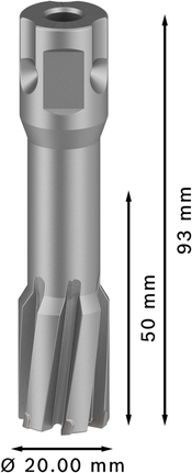 PRO Metal TCT Annular Cutter, 20 x 50 x 93 mm PRO Metal TCT Annular Cutter, 20 x 50 x 93 mm