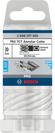 PRO Metal TCT Annular Cutter, 30 x 50 x 93 mm PRO Metal TCT Annular Cutter, 30 x 50 x 93 mm