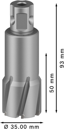 PRO Metal TCT Annular Cutter, 32 x 50 x 93 mm PRO Metal TCT Annular Cutter, 32 x 50 x 93 mm