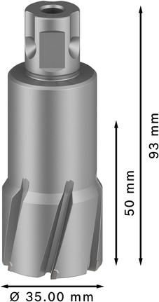PRO Metal TCT Annular Cutter, 35 x 50 x 93 mm PRO Metal TCT Annular Cutter, 35 x 50 x 93 mm