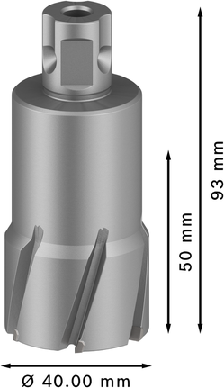 PRO Metal TCT Annular Cutter, 40 x 50 x 93 mm PRO Metal TCT Annular Cutter, 40 x 50 x 93 mm