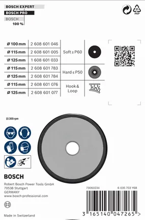Bosch PRO backing pad soft 125 mm M10.