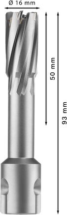 PRO Metal TCT Annular Cutter, 16 x 50 x 93 mm PRO Metal TCT Annular Cutter, 16 x 50 x 93 mm