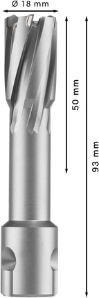 PRO Metal TCT Annular Cutter, 18 x 50 x 93 mm PRO Metal TCT Annular Cutter, 18 x 50 x 93 mm