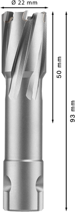 PRO Metal TCT Annular Cutter, 22 x 50 x 93 mm PRO Metal TCT Annular Cutter, 22 x 50 x 93 mm