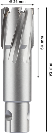 PRO Metal TCT Annular Cutter, 26 x 50 x 93 mm PRO Metal TCT Annular Cutter, 26 x 50 x 93 mm