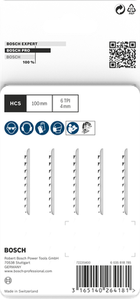 PRO Wood precise T144DP Jigsaw Blade, 100 mm, 5 pcs Bosch PRO Wood precise T144DP jigsaw blades 100 mm 5 pcs.