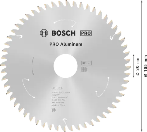 Bosch PRO Aluminium cordless circular saw blade 165 mm.