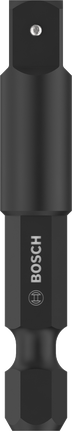 PRO Socket Adapter with Pin Connection, 1/4", 50 mm Bosch PRO socket adapter 1/4 inch with pin connection.
