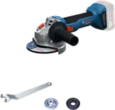 Bosch GWS 18V-8 cordless angle grinder set.