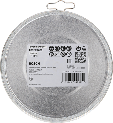 PRO Stainless Steel and Metal Bonded Cutting Disc, 125 x 1 x 22.23 mm, X-Lock, Straight, 10 pcs Bosch PRO stainless steel cutting disc 125×1×22.23 mm.