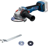 Bosch GWS 18V-11 angle grinder with side handle.