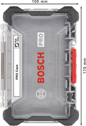 PRO Empty Case, Medium Bosch PRO Empty Case Medium, transparent storage box.