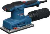 Bosch GSS 20-18 A orbital sander with dust box.