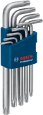 Bosch Torx allen key set with nine pieces in holder.
