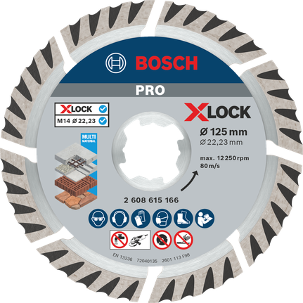 Bosch PRO Multi Material Diamond Disc X-Lock 125mm.