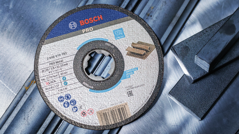 PRO Metal Bonded Cutting Disc, 125 x 1.6 x 22.23 mm, X-Lock Cutting disc for metal rests on steel bars.