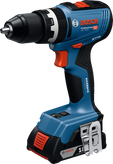 Bosch GSB 18V-65 cordless impact drill with Kickback Control.