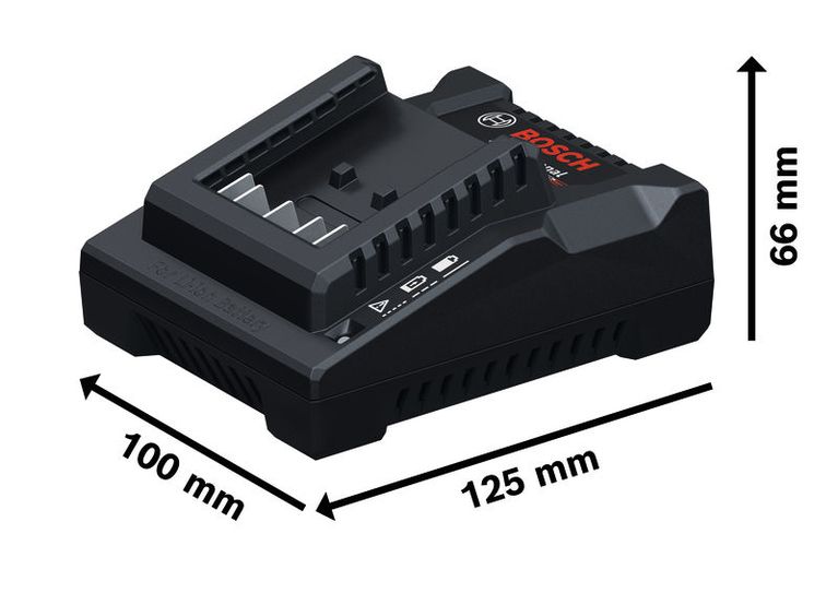 Bosch GAL 18V-20 charger, compact lithium-ion design.