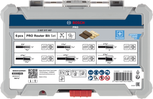 PRO Router Bit Set PRO Router Bit Set