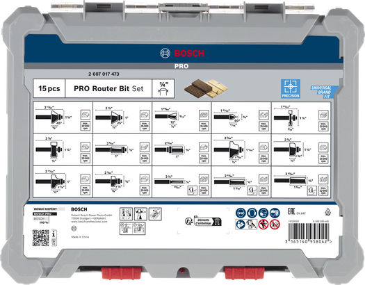 PRO Router Bit Set PRO Router Bit Set