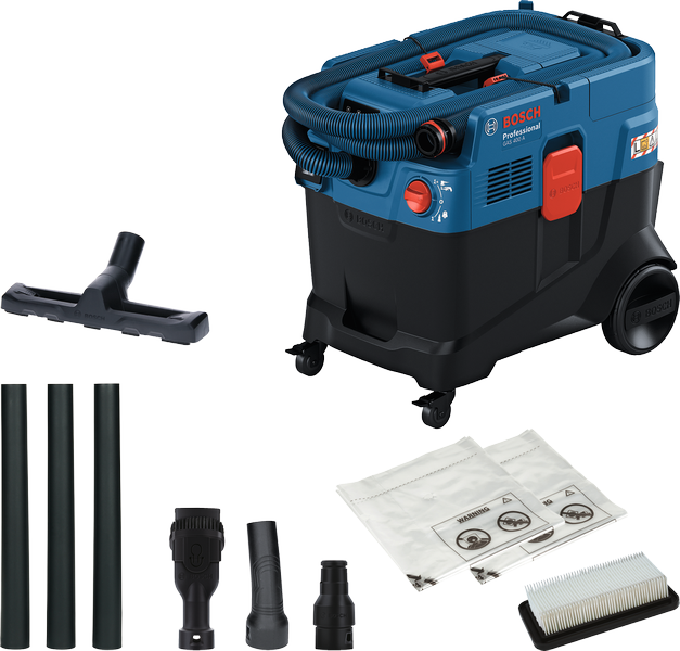 Bosch GAS 400 A all-purpose extractor with attachments.