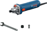 Bosch GGS 30 S straight grinder with wrench and accessories.